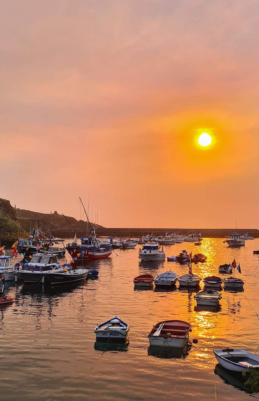 Atardecer muelle de Tapia