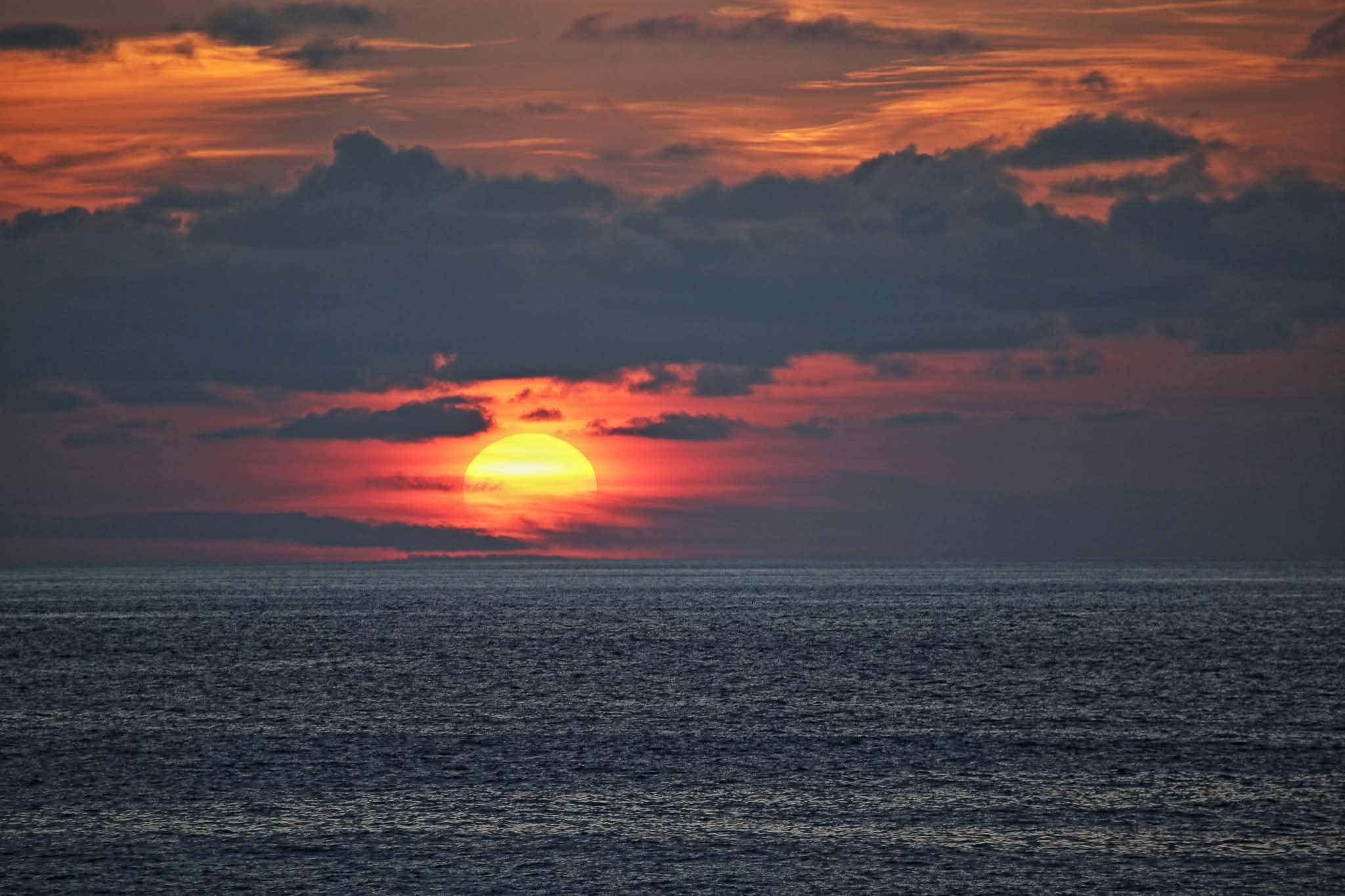 Atardecer en el horizonte