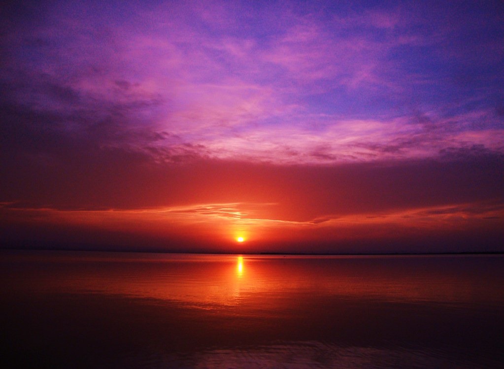 Atardecer en el horizonte