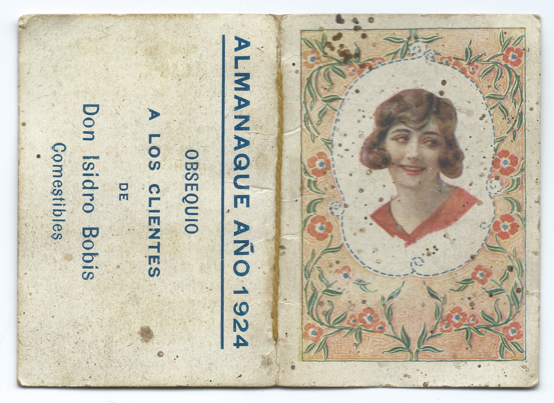 Almanaque Casa Bobis Año 1924