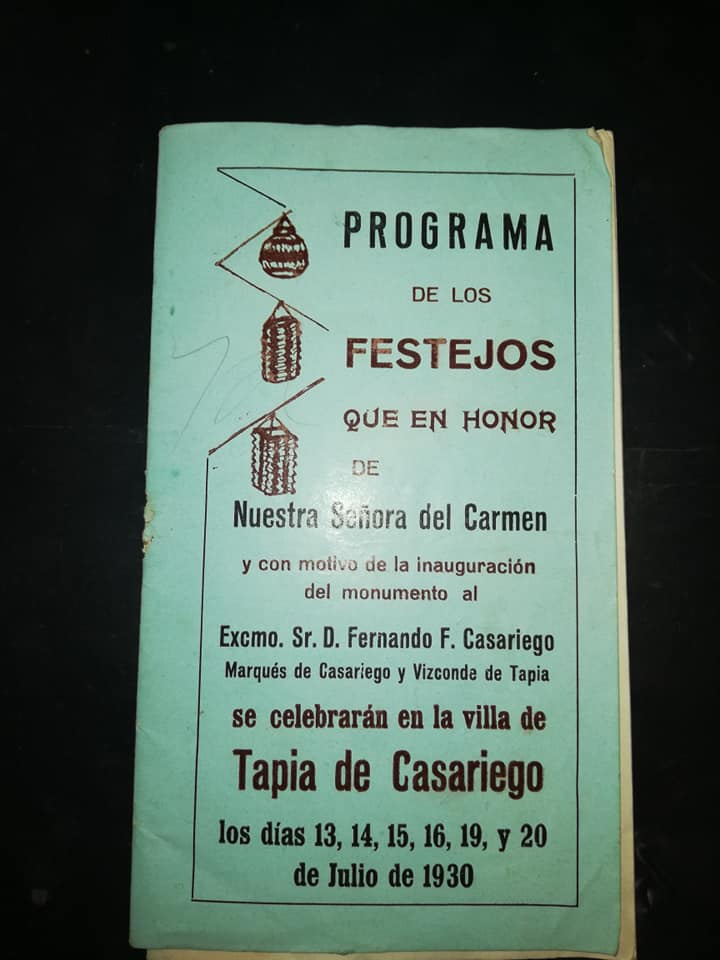 Programa histórico de los festejos de Tapia de Casariego en 1930