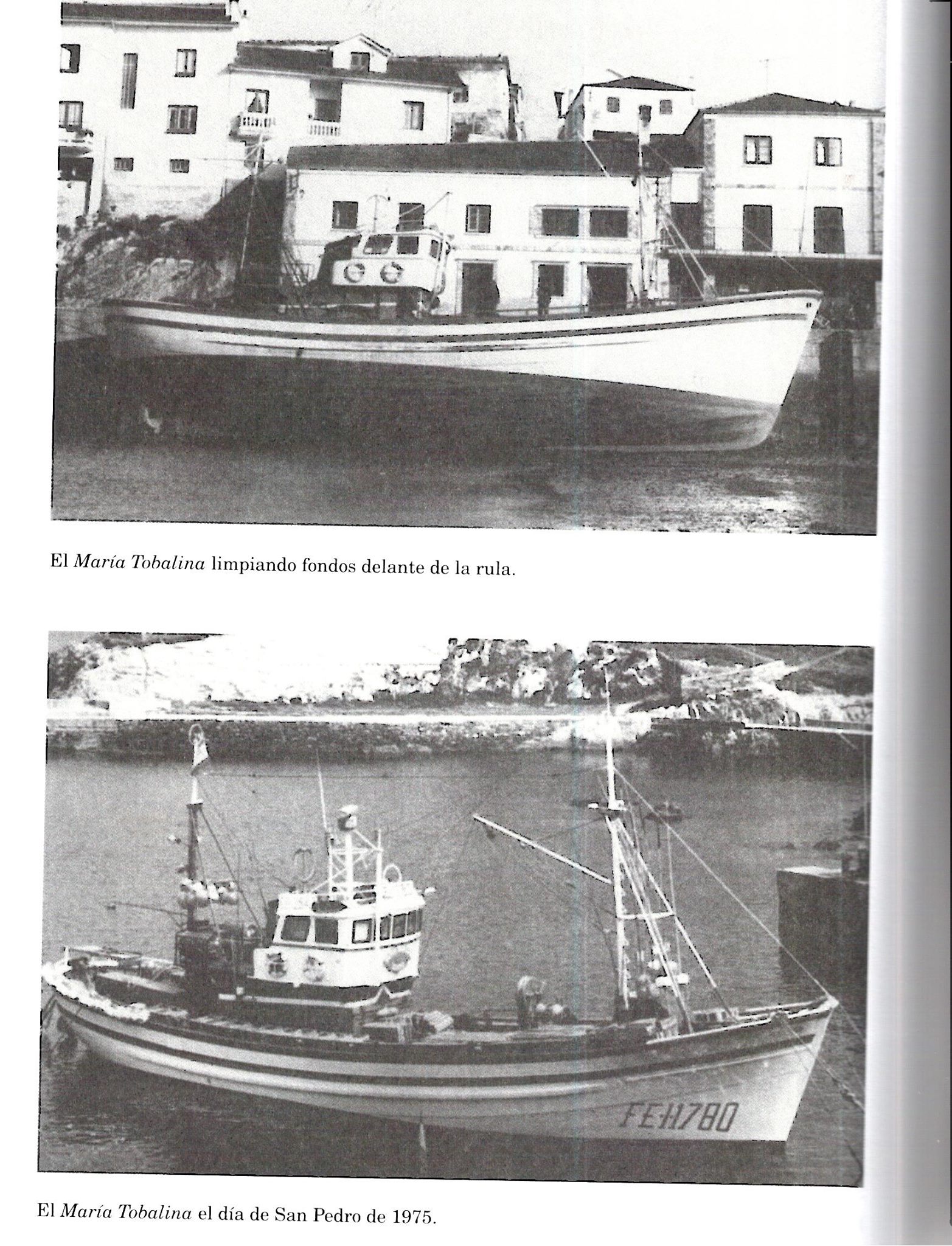 Barco Maria Tobalina en el puerto de Tapia