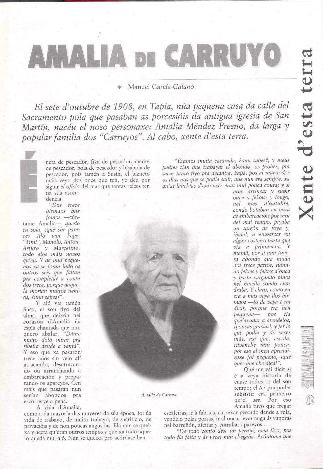 Escrito de Amalia de Carrullo de Tapia de Casariego