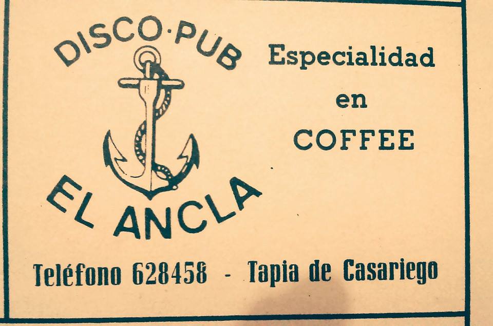 Tarjeta disco-pub 'El Ancla' en Tapia de Casariego